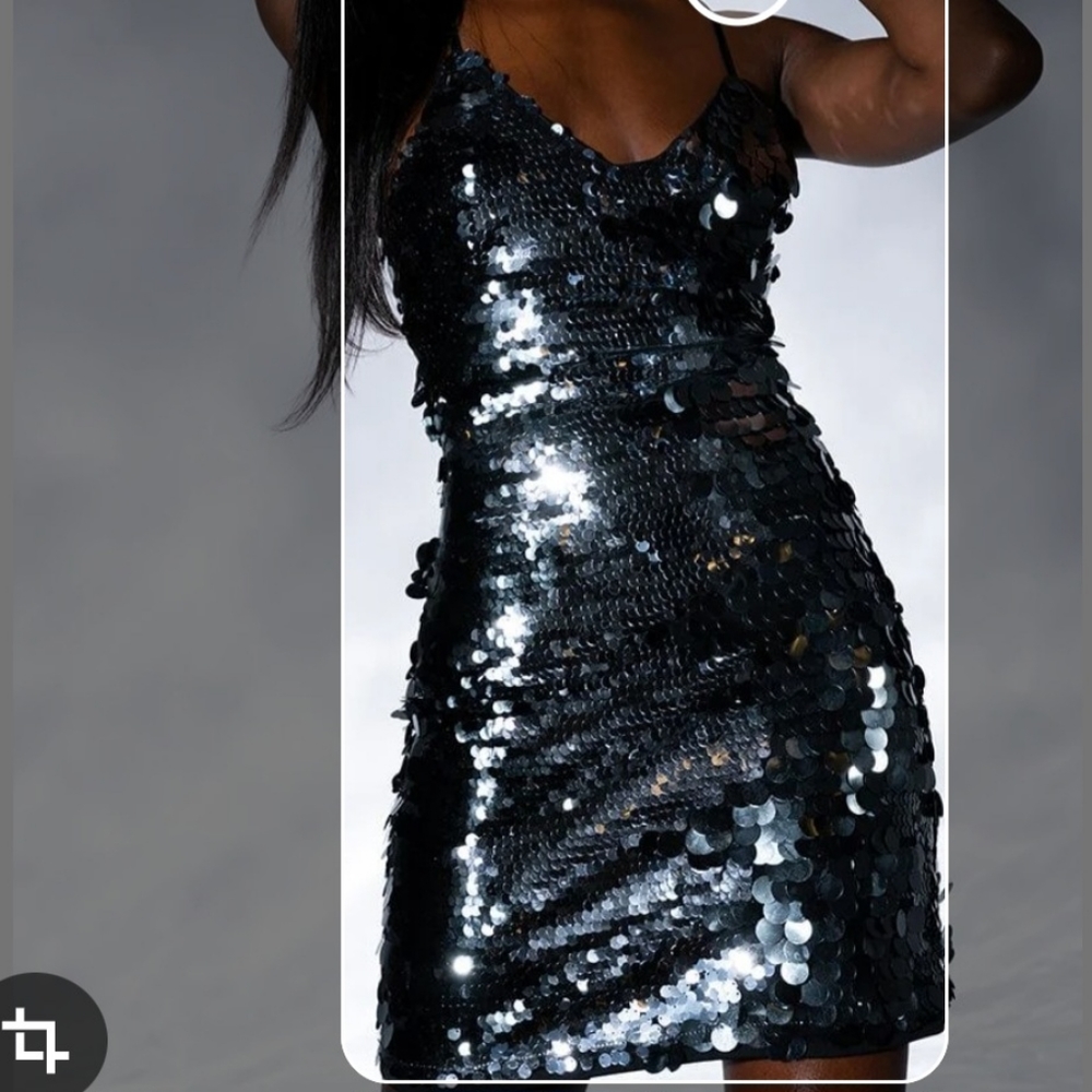 NEW ,,ALINA SEQUIN SLEEVELESS MINI DRESS IN SILVER NEW NEVER WORN BEFORE.